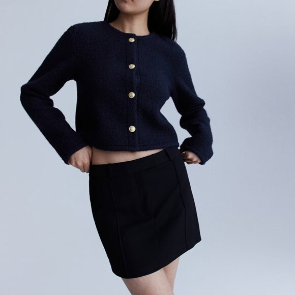 H&M Navy Blue Cardigan with Gold Buttons - Picture 3 of 8